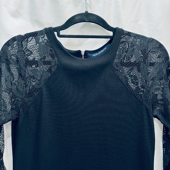 French Connection Short Black Long Sleeve Dress in Women's Size 10 - Picture 3 of 11